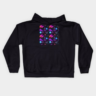 Geometrical Space Pattern Cosmic Pop Art Universe Kids Hoodie